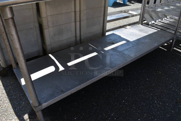Stainless Steel Commercial Table w/ Under Shelf and Back Splash. 84x30x38 - Image 3 of 4