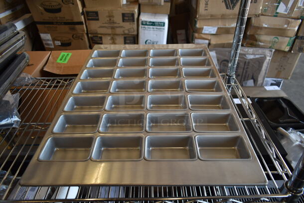 ALL ONE MONEY! Lot of 7 BRAND NEW! Items Including 2 895SF01674 Sasa Demarle Flexipan&#174; Air SF-01674 Silicone 15 Compartment Tartlet Mold - 3 3/4" x 3 3/4" x 1" Cavities, 3 895EF6604575 Sasa Demarle EF660457-5-00 5 Loaf Glazed Eurogliss Baguette / French Bread Pan - 26" x 3" x 1" Compartments, 28 Cup Baking Pan.  - Image 7 of 8
