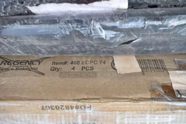 3 Boxes of 4 BRAND NEW SCRATCH AND DENT! Regency 460ECPC74 74" NSF Chrome Mobile Shelving Post. 3 Times Your Bid! - Image 2 of 3