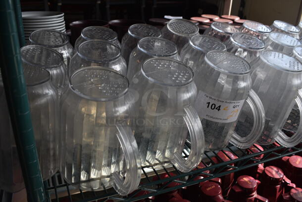 ALL ONE MONEY! Lot of 29 Clear Poly Pitchers! 7x5x8 - Image 3 of 5