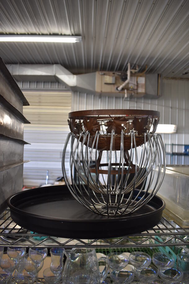 ALL ONE MONEY! Tier Lot of Various Items Including Metal Bins, Poly Covers and Metal Basket - Image 7 of 8