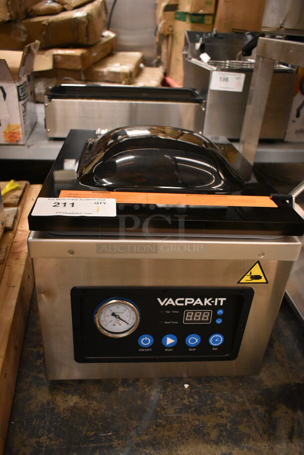 BRAND NEW SCRATCH AND DENT! VacPak-It 186VMC12DP Stainless Steel Commercial Countertop Vacuum Sealer. 110-120 Volts, 1 Phase. Tested and Working! - Image 2 of 4