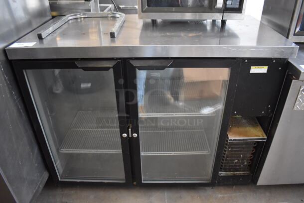 Beverage Air BB48GY-1-B-27 Metal Commercial 2 Door Back Bar Cooler Merchandiser. 115 Volts, 1 Phase. 48x25x37. Tested and Working!