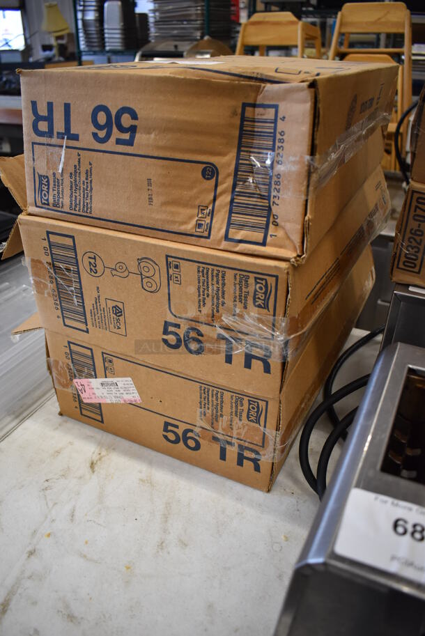 3 BRAND NEW IN BOX! Tork 56 TR Gray Poly Wall Mount Toilet Paper Dispensers. 19x5x11. 3 Times Your Bid! - Image 3 of 8