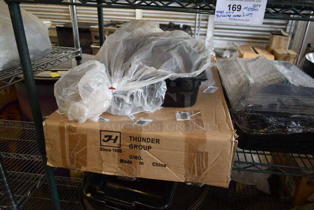 ALL ONE MONEY! Lot of Various Items on Shelving Unit Including Utensils, Serving Trays and Metal Dome Covers. Does Not Include Shelving Unit.  - Image 9 of 12