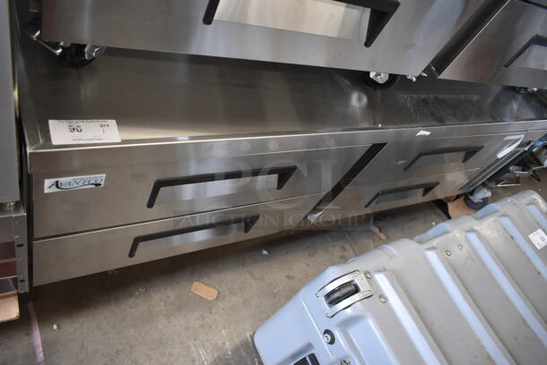 BRAND NEW SCRATCH AND DENT! 2023 Avantco 178CBE72HC Stainless Steel Commercial 4 Drawer Chef Base on Commercial Casters. 115 Volts, 1 Phase. Tested and Working! - Image 2 of 9