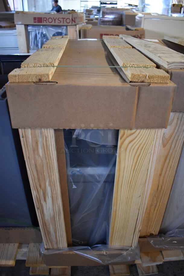 BRAND NEW IN CRATE! Royston 62087299-004 Gray Metal Cabinet. 12x29x27 - Image 3 of 5