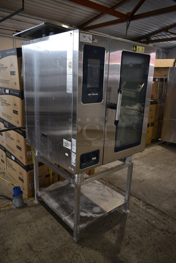 2017 Alto Shaam CTP10-10E Stainless Steel Commercial Electric Powered Combi Convection Oven on Stand. 208-240 Volts, 3 Phase.  - Image 2 of 6