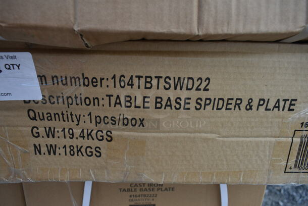 BRAND NEW SCRATCH AND DENT! Lancaster Table & Seating 164TBTSWD22 Table Base Spider and Plate. 