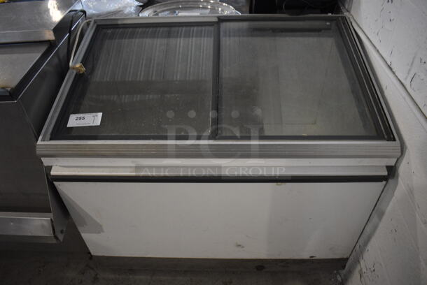 Metal Commercial Chest Freezer on Commercial Casters. 41x29x35. Tested and Working! - Image 1 of 4