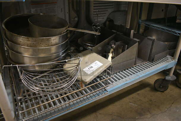 ALL ONE MONEY! Lot of Various Metal Items Including Bins and Sauce Pan. - Image 1 of 5