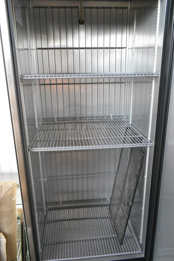 2017 True T-19F Stainless Steel Commercial Single Door Reach In Freezer w/ Poly Coated Racks. 115 Volts, 1 Phase. Tested and Powers On But Does Not Get Cold
 - Image 3 of 4