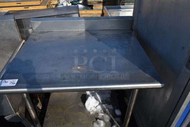 Stainless Steel Commercial Table w/ Metal Under Shelf and Back Splash. - Image 2 of 5