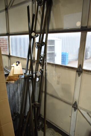 10 Track Lights on Metal Poles. 10 Times Your Bid!