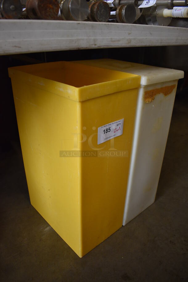 2 Poly Ingredient Bins w/ 1 Lid. 9x14.5x24. 2 Times Your Bid! - Image 2 of 3