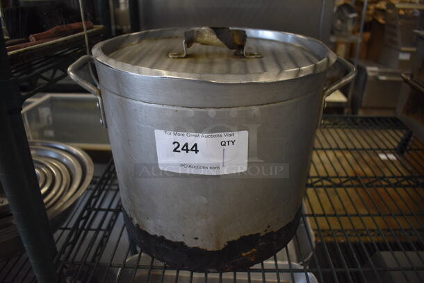 Metal Stock Pot w/ Lid. 16x12x12