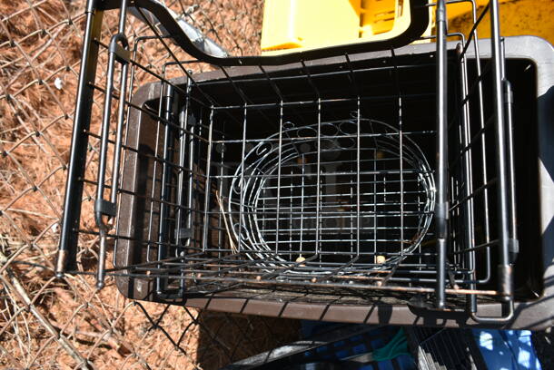 ALL ONE MONEY! Lot of Various Items Including Yellow Mop Bucket, Brown Slim Jim Trash Can, Baskets and Milk Crates - Image 12 of 12