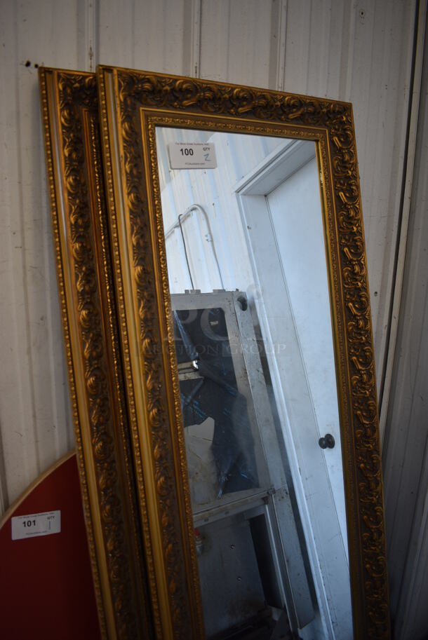 2 Framed Mirrors. 24x2.5x72. 2 Times Your Bid! - Image 2 of 4