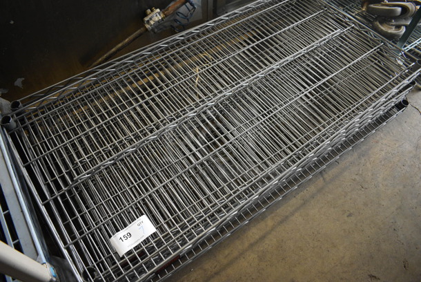 ALL ONE MONEY! Lot of 7 Gray Finish Metro Style Shelves! 48x24x1.5 - Image 2 of 4