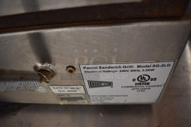 Cecilware SG-2LG Stainless Steel Commercial Countertop Electric Powered Panini Press. 250 Volts. 23x18x11 - Image 7 of 7