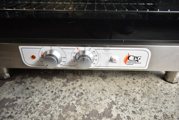 BRAND NEW SCRATCH AND DENT! Cooking Performance Group CPG 351COFT4M Stainless Steel Commercial Countertop Electric Powered Full Size Convection Oven w/ View Through Door and Metal Oven Racks. 208-240 Volts. Tested and Working! - Image 4 of 6