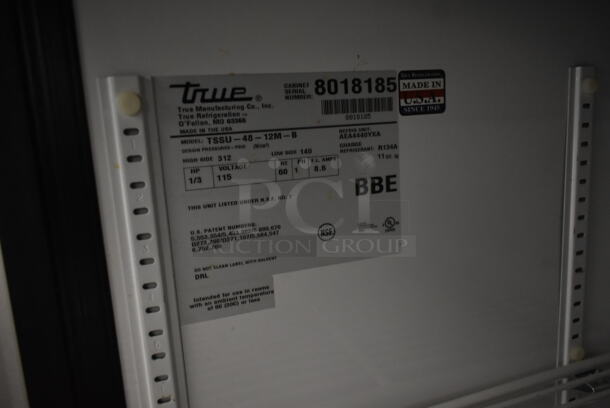 2014 True TSSU-48-18M-B Stainless Steel Commercial Sandwich Salad Prep Table Bain Marie Mega Top on Commercial Casters. 115 Volts, 1 Phase. Tested and Working! - Image 8 of 8