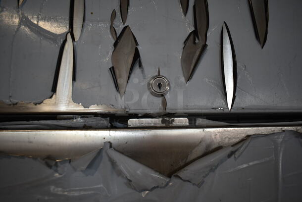 CustomCool RIR1SC Stainless Steel Commercial Single Door Reach In Cooler w/ Poly Coated Racks. 115 Volts, 1 Phase. Cannot Test Due To Cut Power Cord - Image 4 of 7