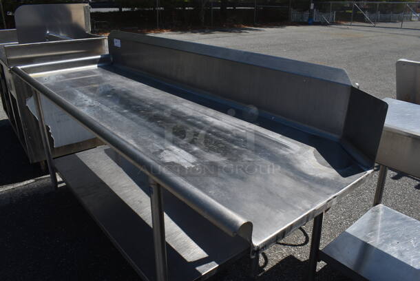 Stainless Steel Commercial Left Side Clean Side Dishwasher Table. 84x30x44 - Image 2 of 4