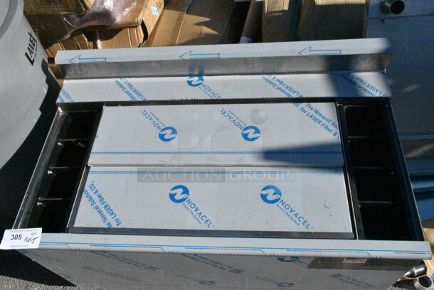 BRAND NEW SCRATCH AND DENT! Eagle B40CT-16D-22-7 Stainless Steel 40" Underbar Cocktail / Ice Bin with Post-Mix Cold Plate and Eight Bottle Holders - Image 4 of 10