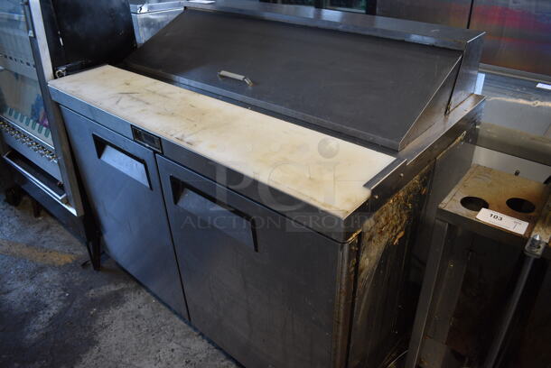 2019 Curleys Model BST-48 Stainless Steel Commercial Sandwich Salad Prep Table Bain Marie Mega Top on Commercial Casters. 115 Volts, 1 Phase. 48.5x30x45. Tested and Working! - Image 2 of 8
