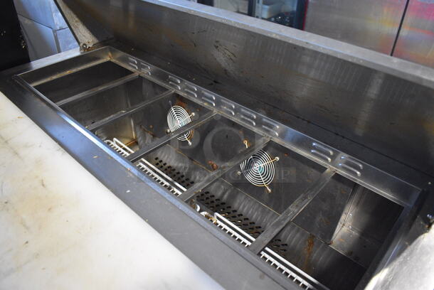 2019 Curleys Model BST-48 Stainless Steel Commercial Sandwich Salad Prep Table Bain Marie Mega Top on Commercial Casters. 115 Volts, 1 Phase. 48.5x30x45. Tested and Working! - Image 4 of 8