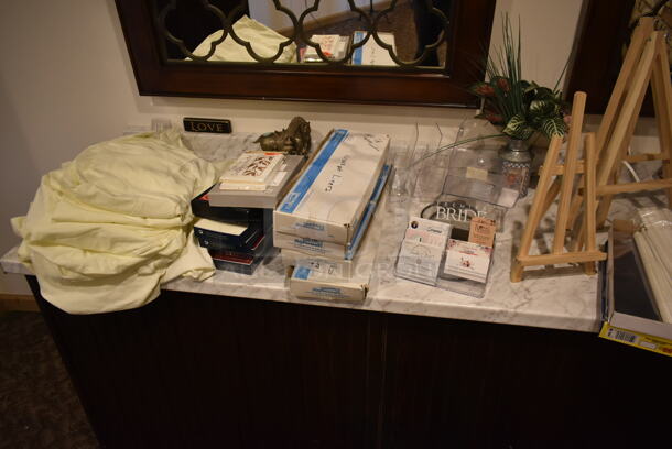 ALL ONE MONEY! ROOM LOT of Various Items Including Filers, Mirrors and Lamp. BUYER MUST REMOVE. (front hallway) - Image 3 of 9