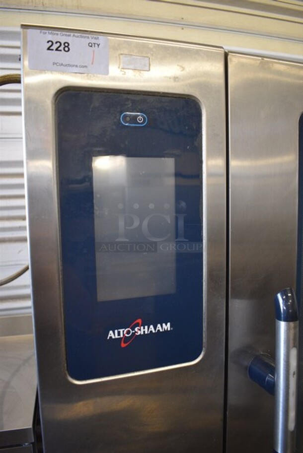 Alto Shaam Stainless Steel Commercial Electric Powered Combitherm Convection Oven on Stainless Steel Equipment Stand. Appears To Be Model CTP10-10E. 35.5x38x69.5 - Image 5 of 8