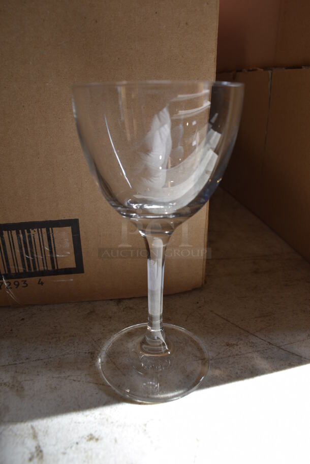 3 Boxes of Various BRAND NEW Glasses; 21 Steelite Nick & Nora 3x3x6 Wine Glasses, 34 Libbey 279U 4x4x2.25 Glass Punch Mugs and 35 Libbey 8054 Georgian 3x3x6 Irish Coffee Glasses. 3 Times Your Bid! - Image 6 of 12