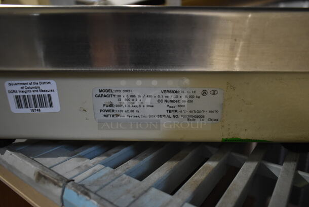 Atron POS-30RB Metal Commercial Countertop 30 Pound Capacity Food Portioning Scale. Cannot Test Due To Missing Power Cord  - Image 5 of 5