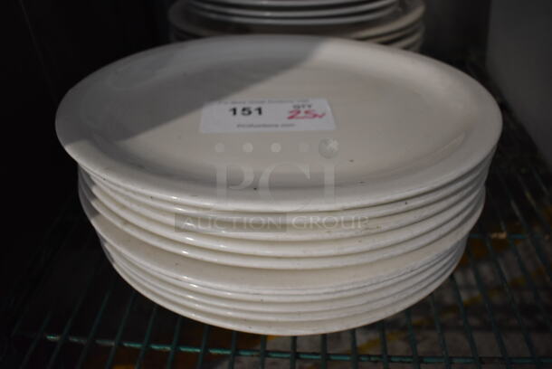 ALL ONE MONEY! Lot of 25 Various White Ceramic Oval Plates. Includes 13.5x11x1 - Image 3 of 3