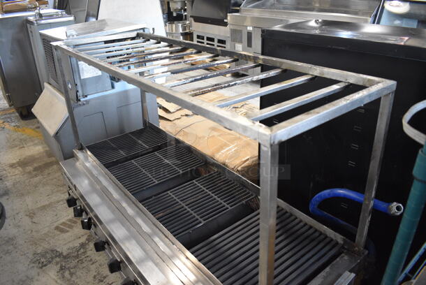 American Range Stainless Steel Commercial Gas Powered Charbroiler Grill w/ Over Shelf. 60x28x40 - Image 5 of 7