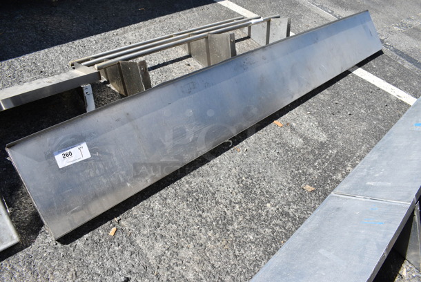 Metal Shelf w/ Wall Mount Brackets. 96x12x12 - Image 1 of 2