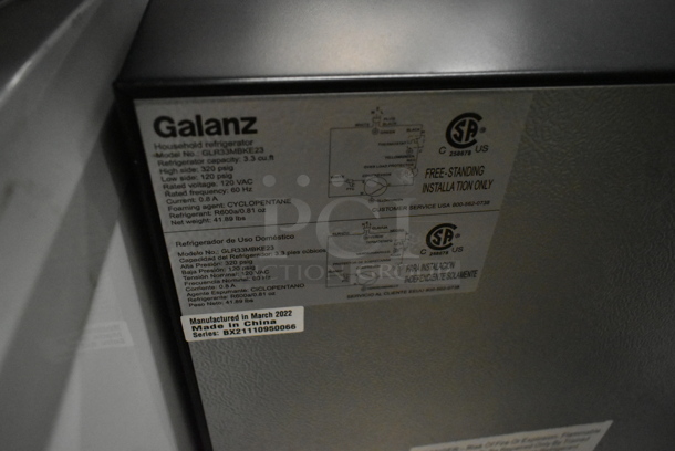 Galanz GLR33MBKE23 Metal Mini Cooler. 115 Volts, 1 Phase. Tested and Powers On But Does Not Get Cold - Image 4 of 4