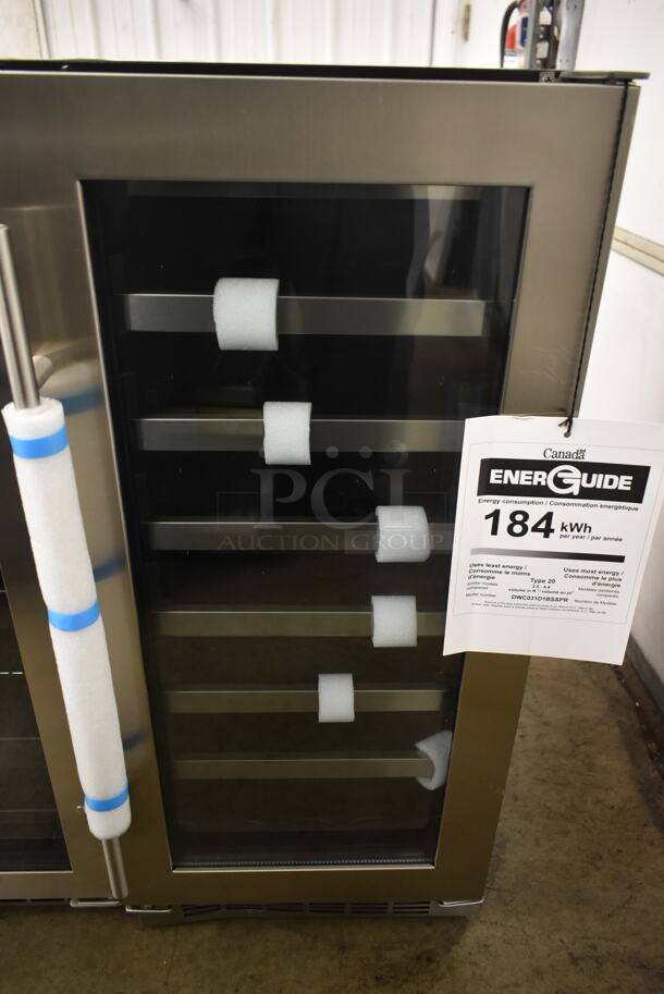 BRAND NEW SCRATCH AND DENT! Danby Silhouette DWC031D1BSSPR Stainless Steel Built In 28 Bottle Wine Cooler Merchandiser. 115 Volts, 1 Phase. Tested and Working! - Image 2 of 4