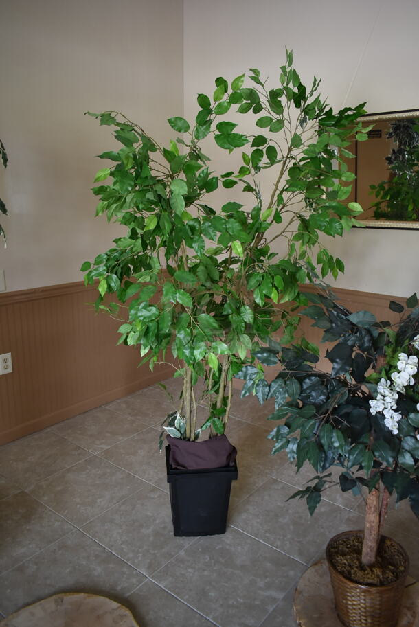 ALL ONE MONEY! ROOM LOT of Various Items Including Fake Plants, Table and Mirror. BUYER MUST REMOVE. (front hallway) - Image 8 of 11