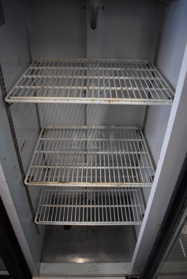 Avantco 178GDC10 Metal Commercial Single Door Reach In Cooler Merchandiser w/ Poly Coated Racks. 115 Volts, 1 Phase. 22x22x63. Tested and Working! - Image 3 of 4