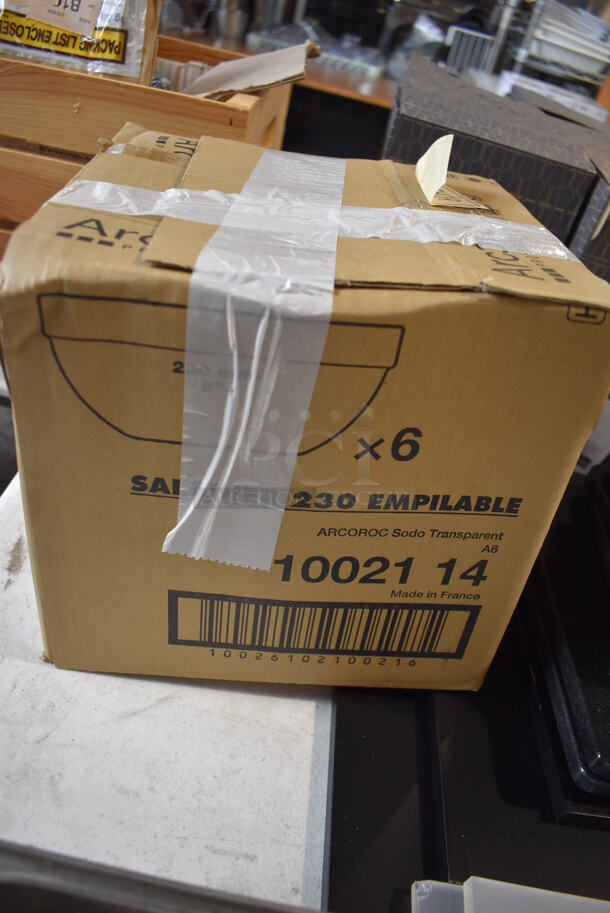 ALL ONE MONEY! Lot of Items on Tabletop Including Chafing Dishes, Poly Buckets, Ceramic Pasta Plates, Tray, Glass Bowls - Image 11 of 12