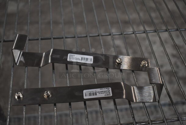 Box of 2 BRAND NEW! Winco SPR-1 Stainless Steel Speed Rail Hangers - Image 2 of 5