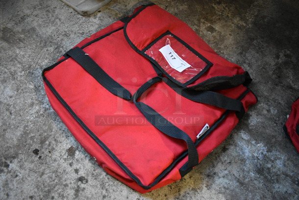 Choice Red Insulated Pizza Carrying Bag. 17x17x5 - Image 3 of 3