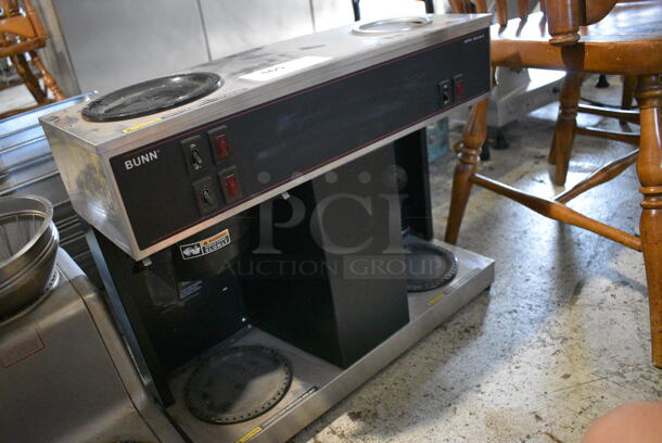 Bunn VPS Stainless Steel Commercial Countertop 3 Burner Coffee Machine w/ Poly Brew Basket. 120 Volts, 1 Phase. 23x9x19 - Image 5 of 6