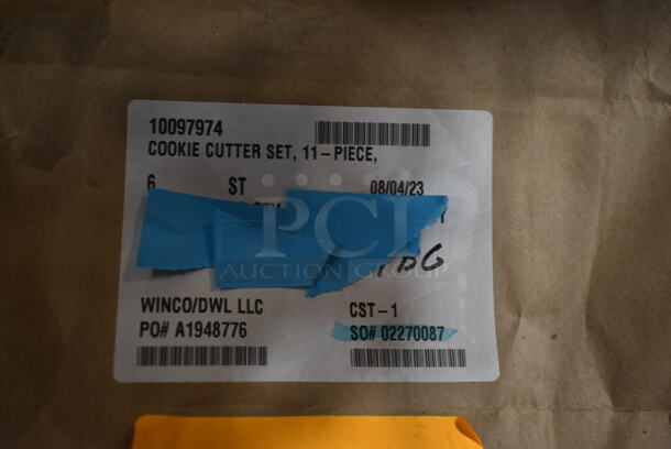 Lot of 6 BRAND NEW! Winware CST-1 Cookie Cutter Sets.  - Image 7 of 7