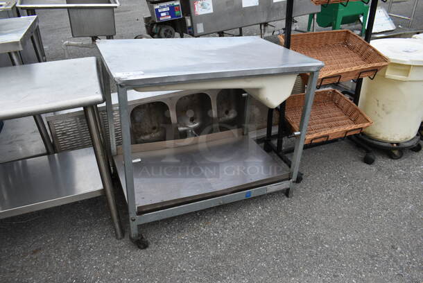 Metal 2 Tier Cart on 2 Casters. - Image 2 of 5