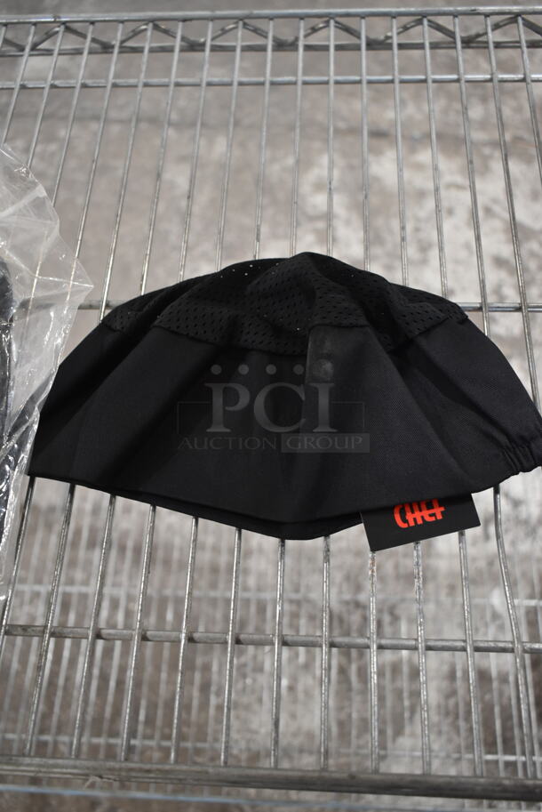 BRAND NEW! Winco CHPB-3BR Black Pillbox Hat - Image 3 of 6