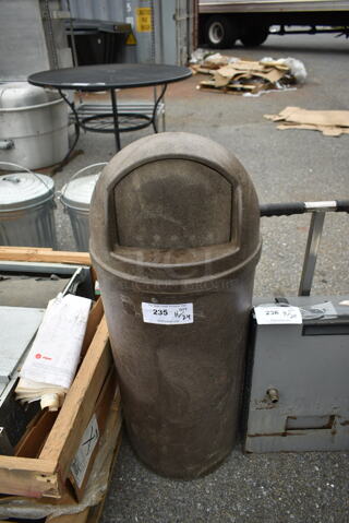 Brown Poly Trash Can.